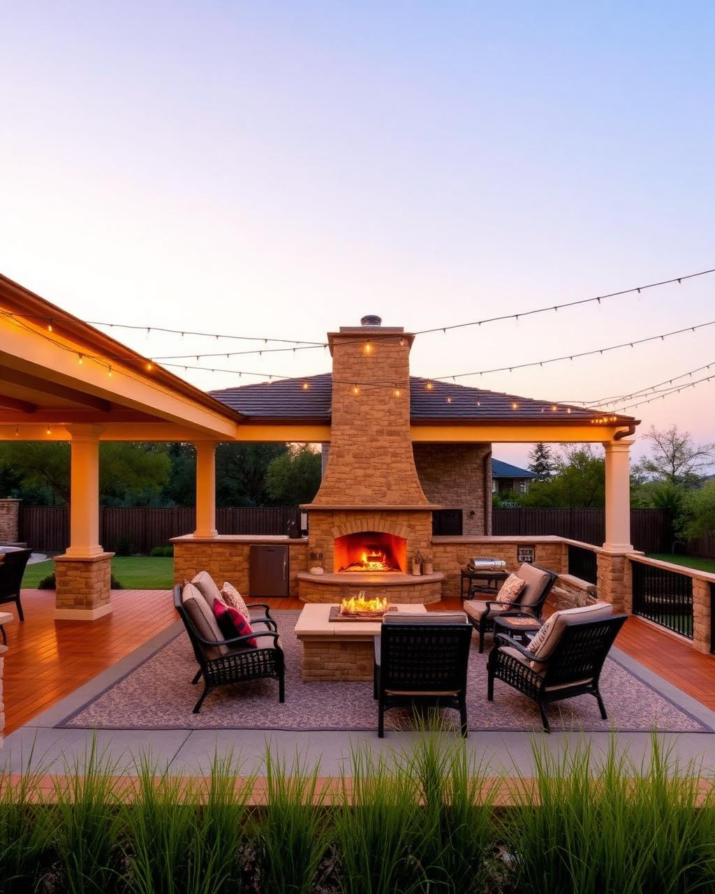 Covered Patio & Outdoor Kitchen — Outdoor Living project in Buda, TX